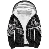 Tiki Drum Hawaii Sherpa Hoodie Hawaiian Kakau Tattoo Style LT14 Unisex Black - Polynesian Pride