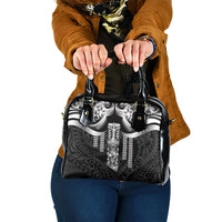 Tiki Drum Hawaii Shoulder Handbag Hawaiian Kakau Tattoo Style LT14 One Size Black - Polynesian Pride