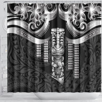 Tiki Drum Hawaii Shower Curtain Hawaiian Kakau Tattoo Style LT14 - Polynesian Pride