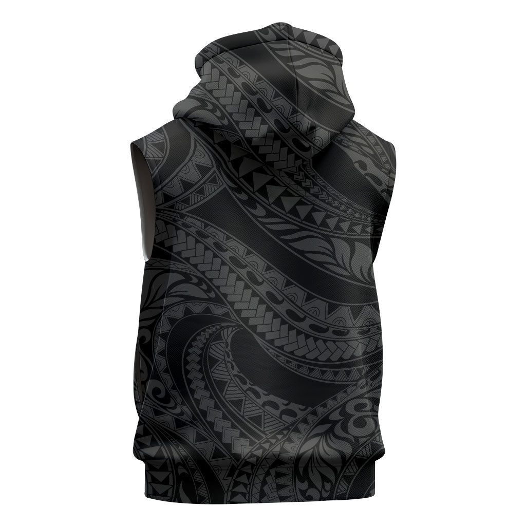 Tiki Drum Hawaii Sleeveless Hoodie Hawaiian Kakau Tattoo Style LT14 - Polynesian Pride