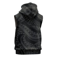 Tiki Drum Hawaii Sleeveless Hoodie Hawaiian Kakau Tattoo Style LT14 - Polynesian Pride