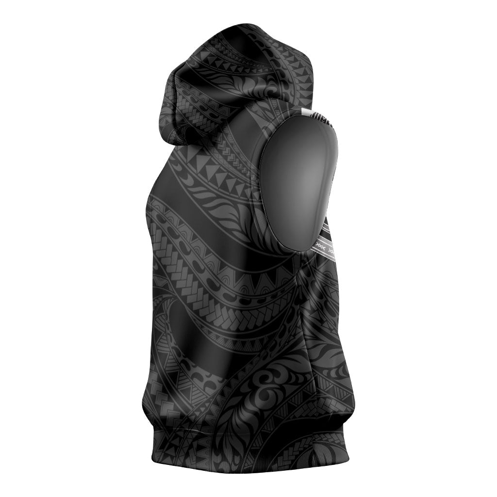 Tiki Drum Hawaii Sleeveless Hoodie Hawaiian Kakau Tattoo Style LT14 - Polynesian Pride