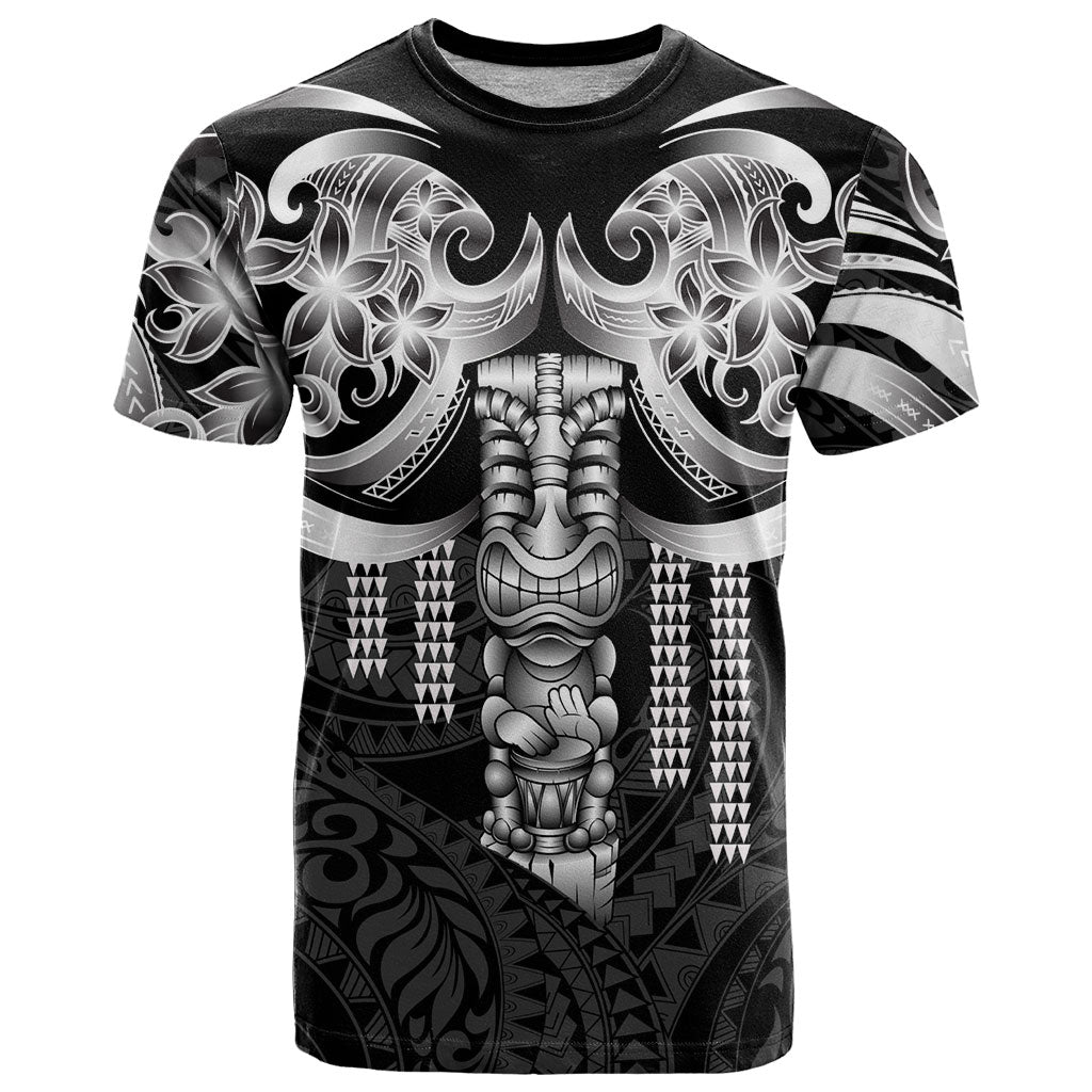Tiki Drum Hawaii T Shirt Hawaiian Kakau Tattoo Style LT14 Black - Polynesian Pride