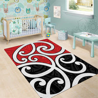New Zealand Area Rug Maori Koru Tino Rangatiratanga Color - Polynesian Pride
