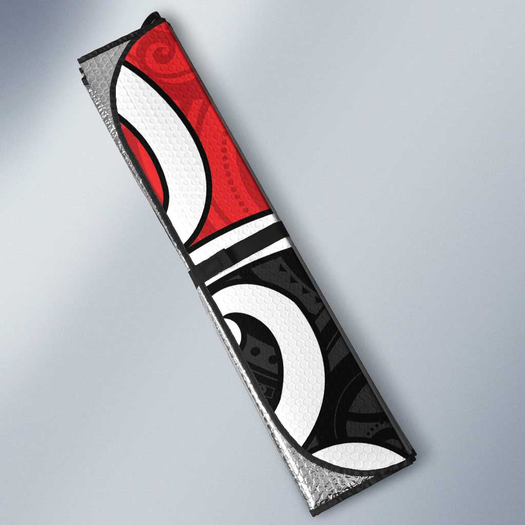 New Zealand Auto Sun Shade Maori Koru Tino Rangatiratanga Color LT14 - Polynesian Pride
