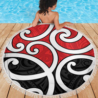 New Zealand Beach Blanket Maori Koru Tino Rangatiratanga Color LT14 - Polynesian Pride