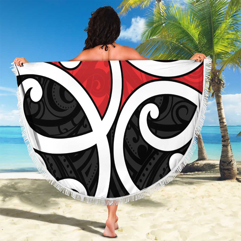 New Zealand Beach Blanket Maori Koru Tino Rangatiratanga Color LT14 - Polynesian Pride