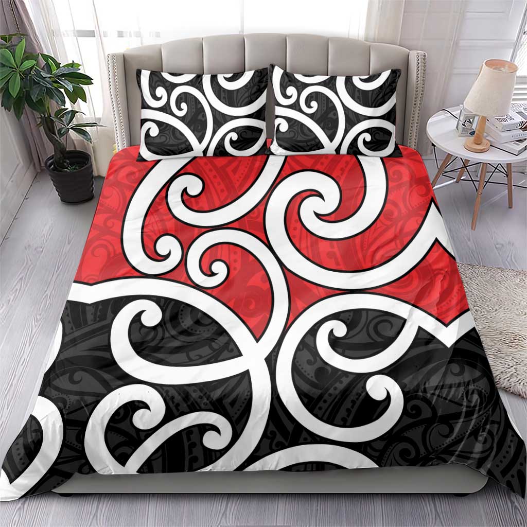 New Zealand Bedding Set Maori Koru Tino Rangatiratanga Color - Polynesian Pride