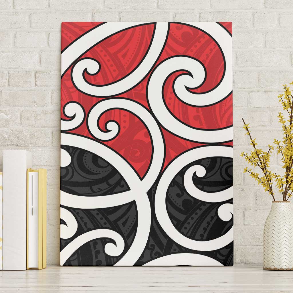 New Zealand Canvas Wall Art Maori Koru Tino Rangatiratanga Color LT14 Without Frame Red - Polynesian Pride