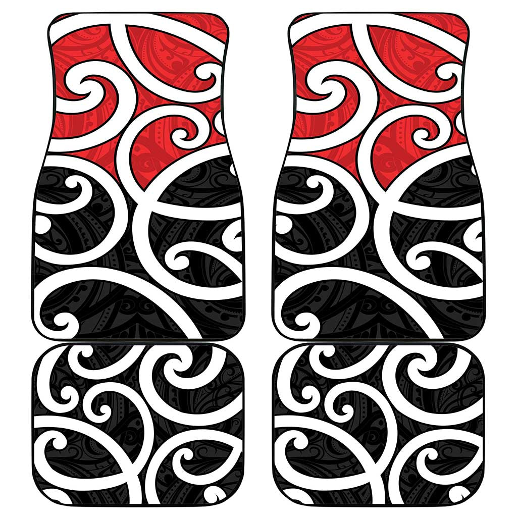 New Zealand Car Mats Maori Koru Tino Rangatiratanga Color LT14 - Polynesian Pride