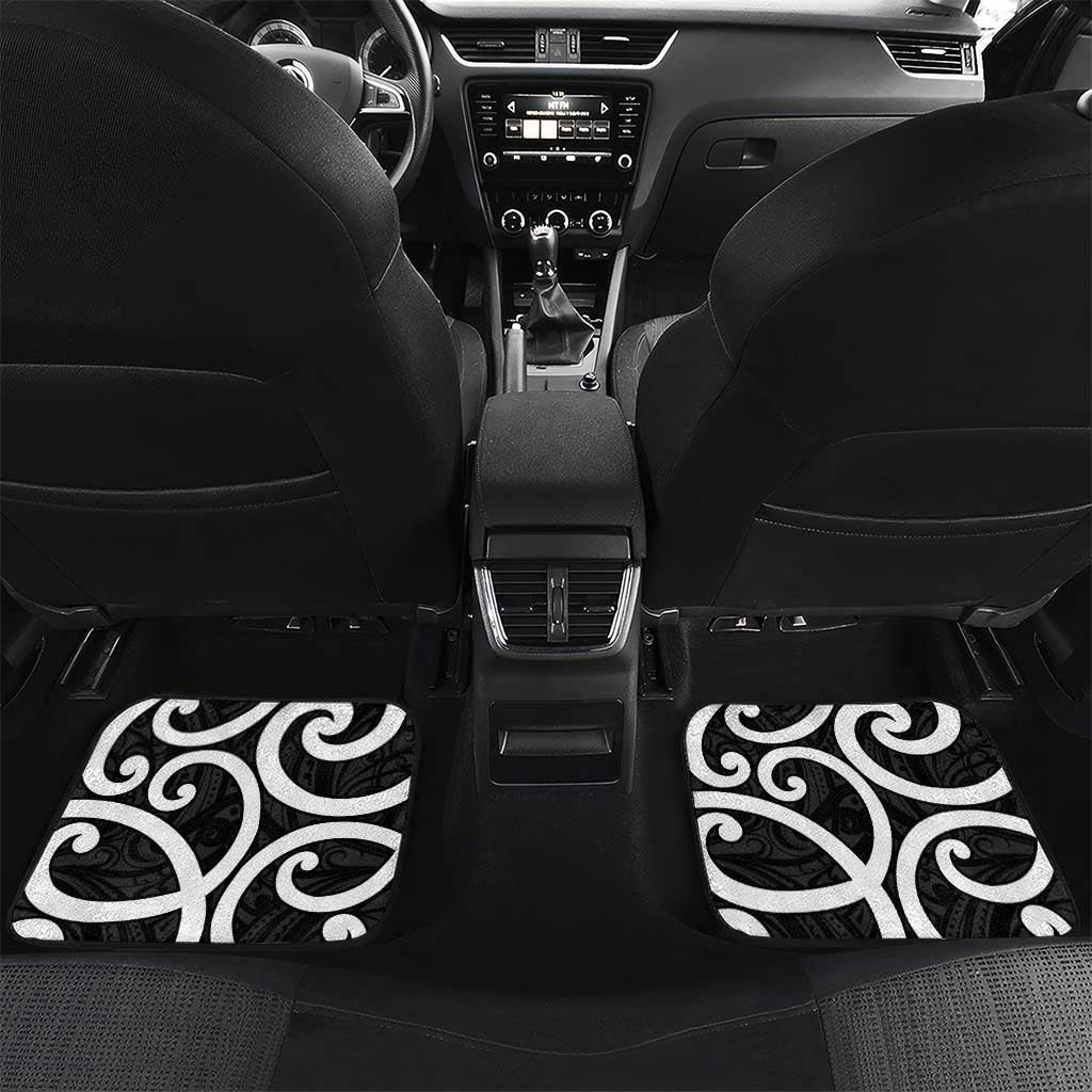 New Zealand Car Mats Maori Koru Tino Rangatiratanga Color LT14 Set 2pcs - Back Red - Polynesian Pride