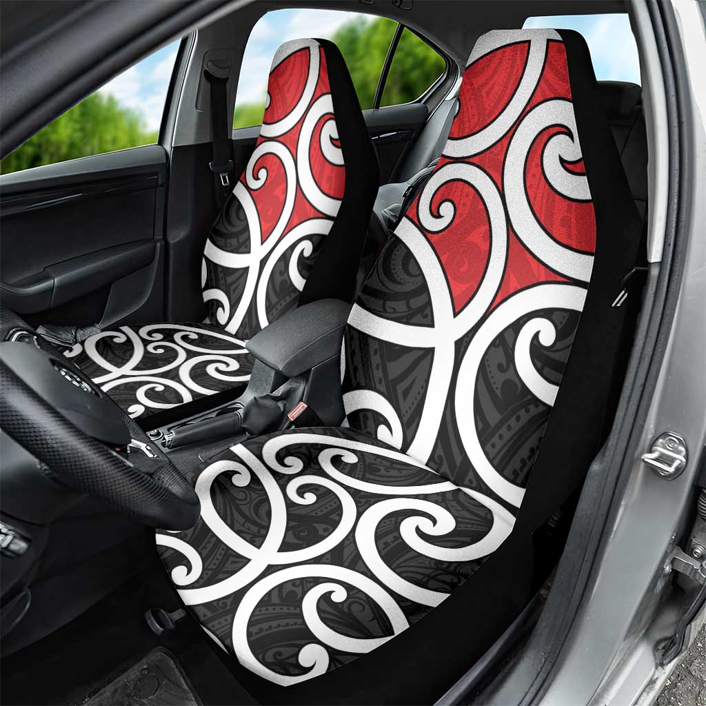 New Zealand Car Seat Cover Maori Koru Tino Rangatiratanga Color - Polynesian Pride