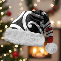 New Zealand Christmas Santa Hat Maori Koru Tino Rangatiratanga Color LT14 With Fur Red - Polynesian Pride