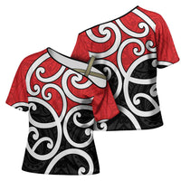 New Zealand Cross Shoulder Shirt Maori Koru Tino Rangatiratanga Color LT14 - Polynesian Pride