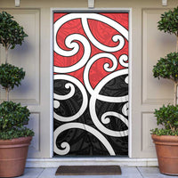 New Zealand Door Cover Maori Koru Tino Rangatiratanga Color LT14 Red - Polynesian Pride