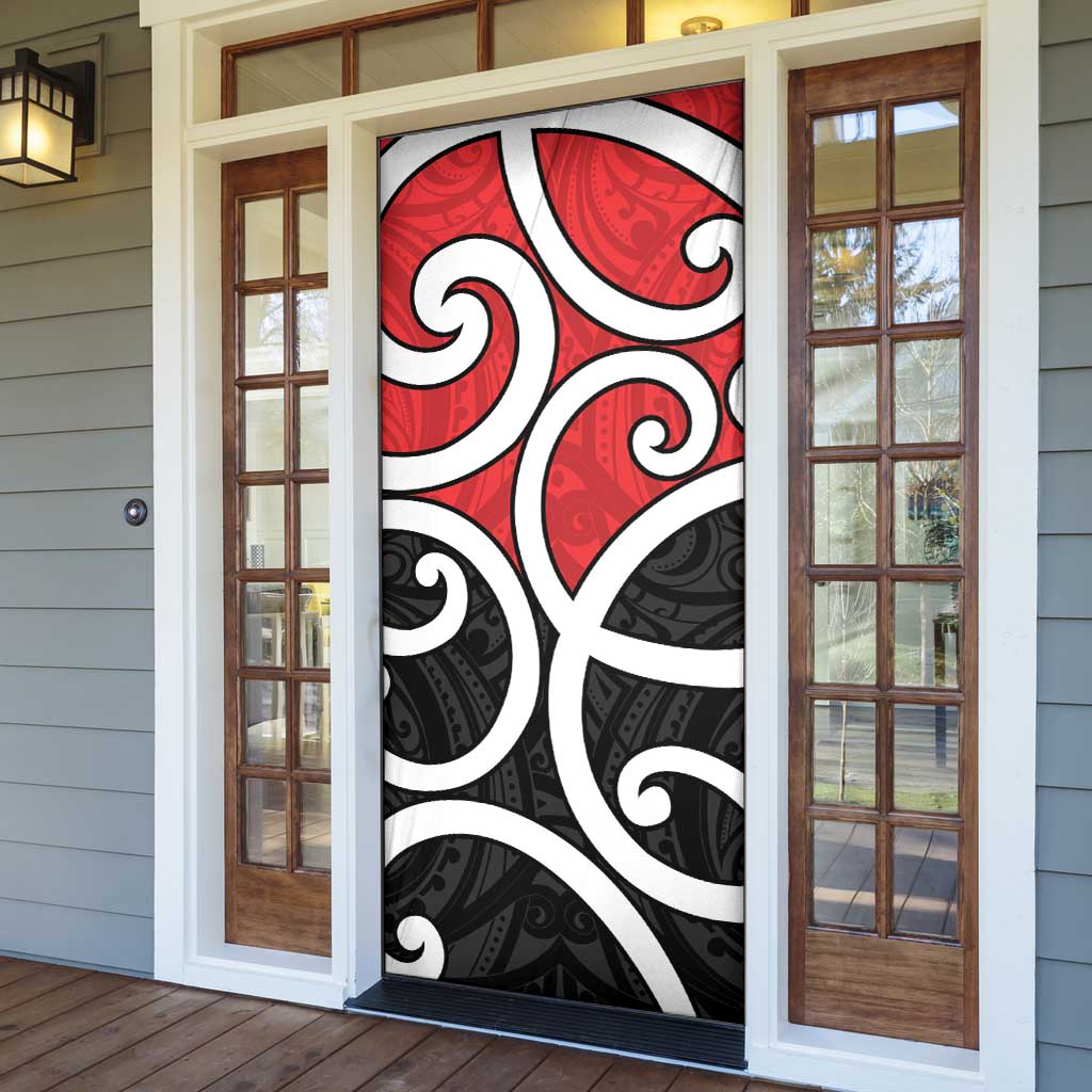 New Zealand Door Cover Maori Koru Tino Rangatiratanga Color LT14 - Polynesian Pride