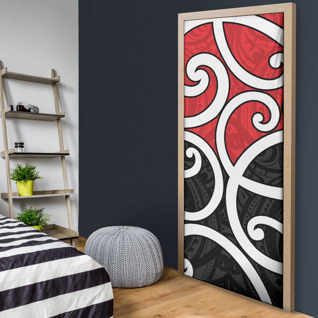New Zealand Door Cover Maori Koru Tino Rangatiratanga Color LT14 - Polynesian Pride