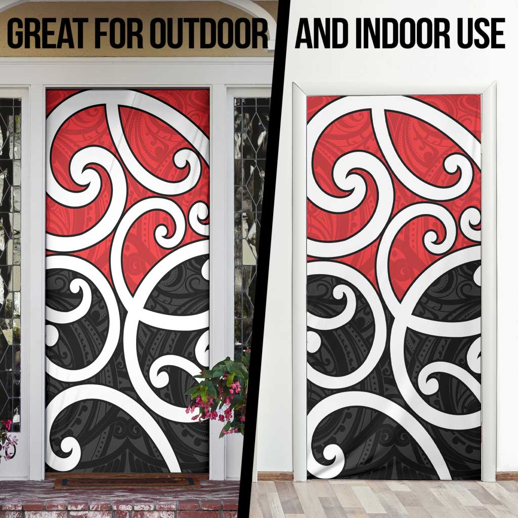 New Zealand Door Cover Maori Koru Tino Rangatiratanga Color LT14 - Polynesian Pride