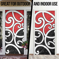 New Zealand Door Cover Maori Koru Tino Rangatiratanga Color LT14 - Polynesian Pride