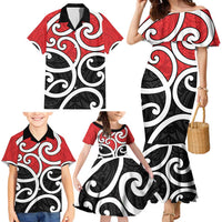 New Zealand Family Matching Mermaid Dress and Hawaiian Shirt Maori Koru Tino Rangatiratanga Color LT14 - Polynesian Pride