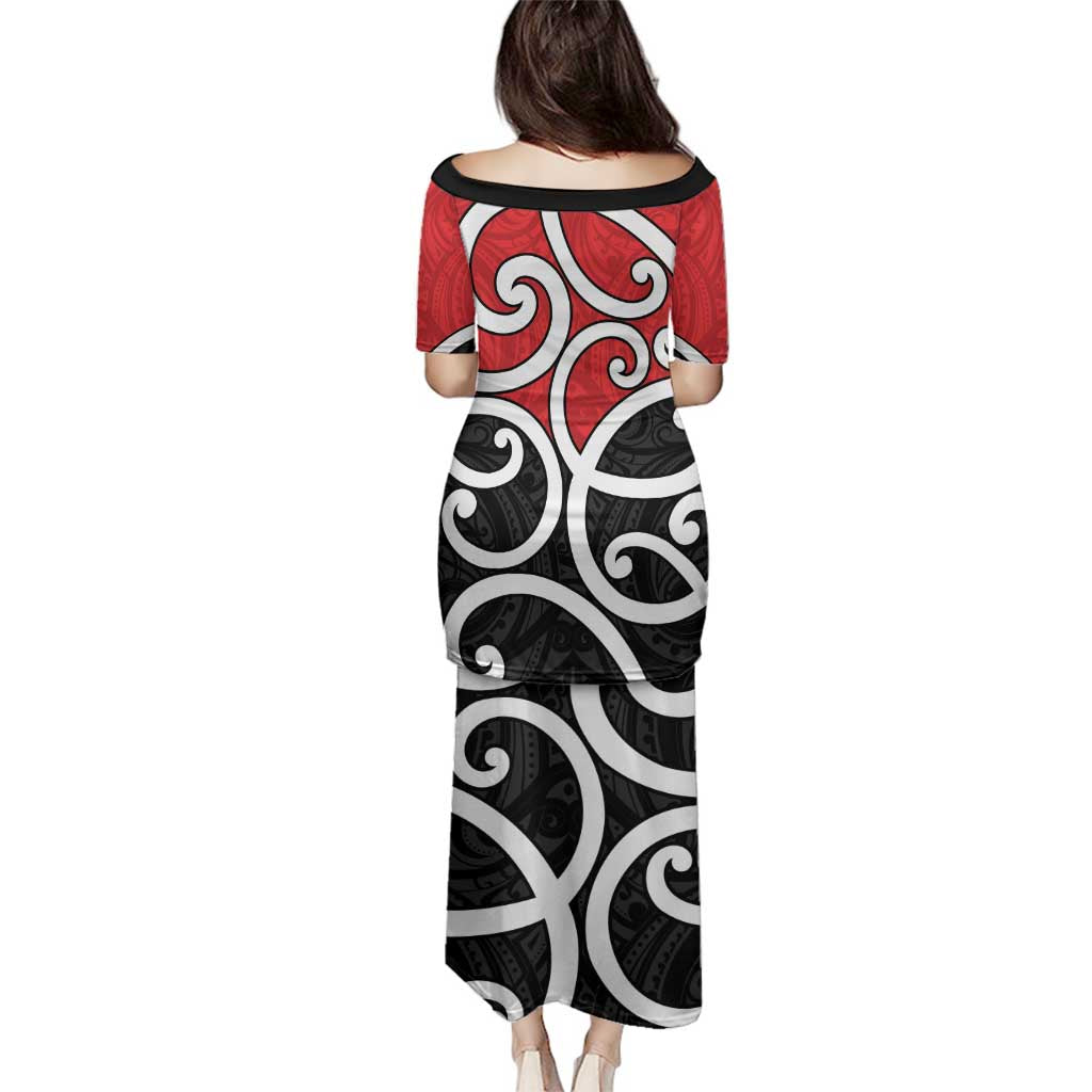 New Zealand Family Matching Puletasi and Hawaiian Shirt Maori Koru Tino Rangatiratanga Color LT14 - Polynesian Pride