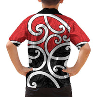 New Zealand Family Matching Short Sleeve Bodycon Dress and Hawaiian Shirt Maori Koru Tino Rangatiratanga Color LT14 - Polynesian Pride