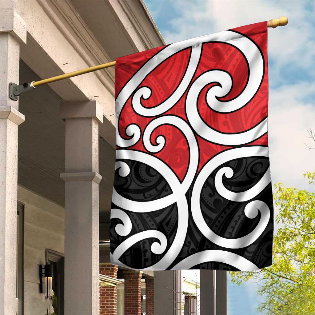 New Zealand Garden Flag Maori Koru Tino Rangatiratanga Color LT14 House Flag Red - Polynesian Pride