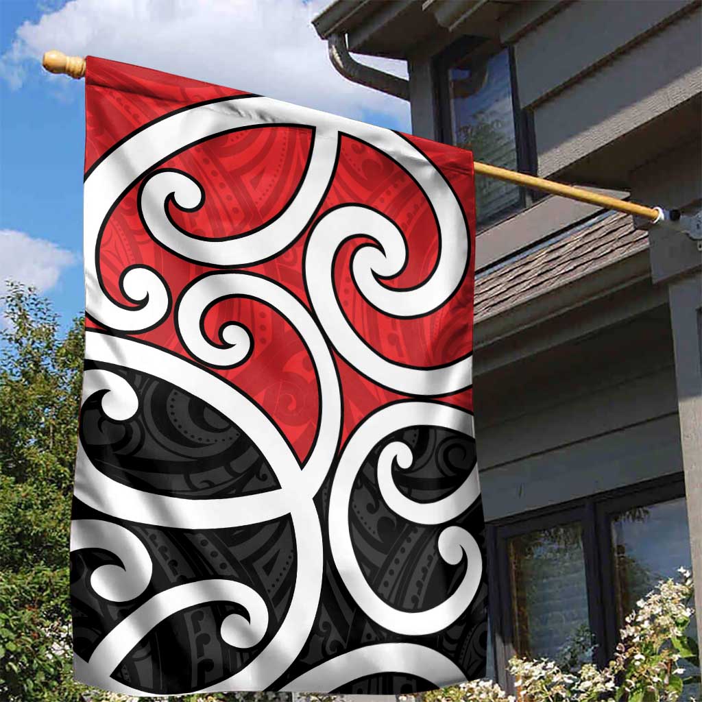 New Zealand Garden Flag Maori Koru Tino Rangatiratanga Color LT14 - Polynesian Pride
