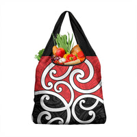 New Zealand Grocery Bag Maori Koru Tino Rangatiratanga Color LT14 1-pack One Size Red - Polynesian Pride