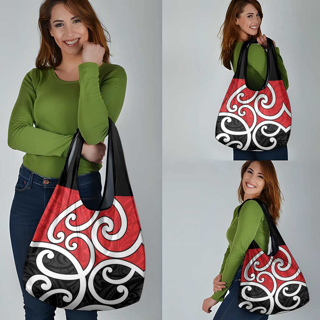 New Zealand Grocery Bag Maori Koru Tino Rangatiratanga Color LT14 - Polynesian Pride
