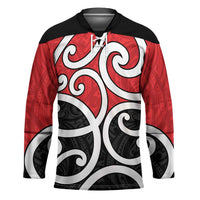 New Zealand Hockey Jersey Maori Koru Tino Rangatiratanga Color LT14 Unisex Red - Polynesian Pride