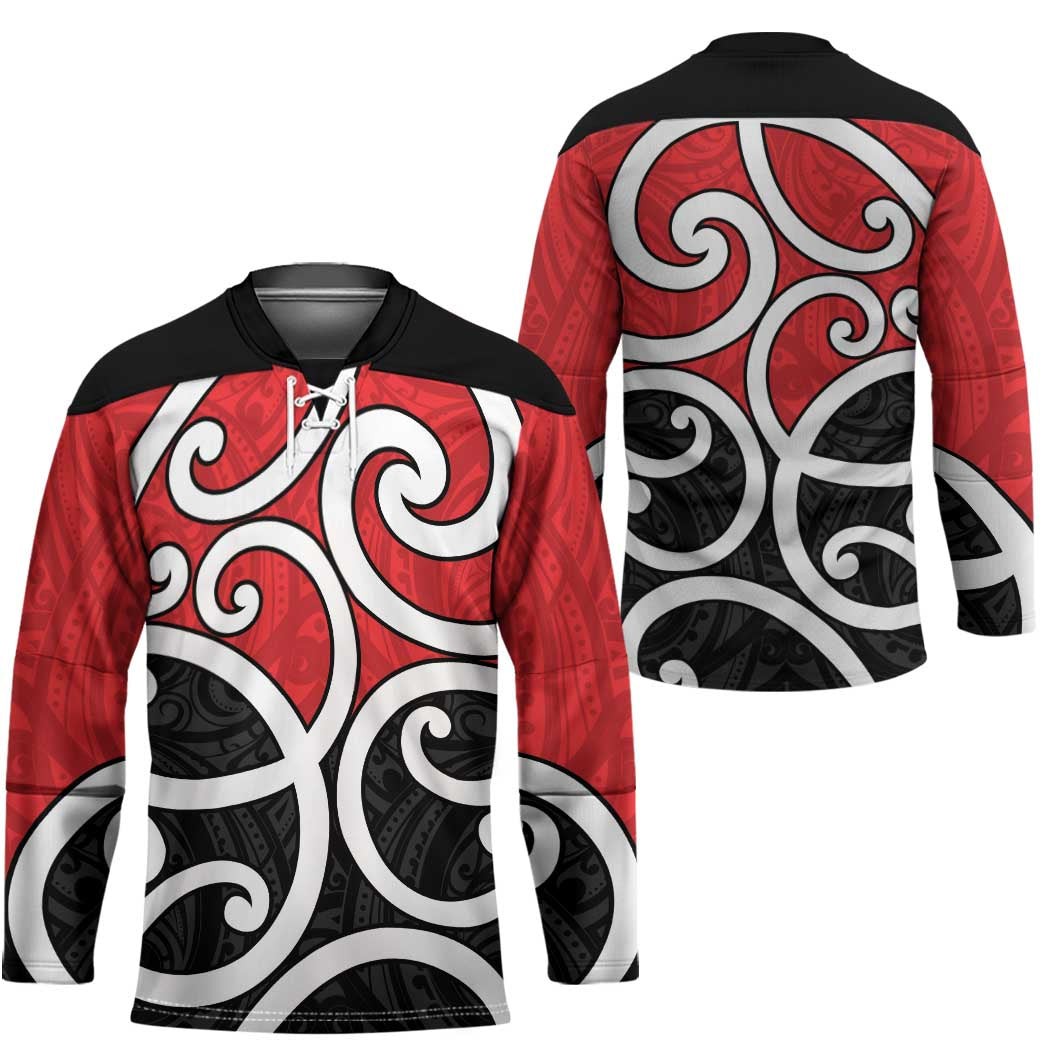 New Zealand Hockey Jersey Maori Koru Tino Rangatiratanga Color LT14 - Polynesian Pride