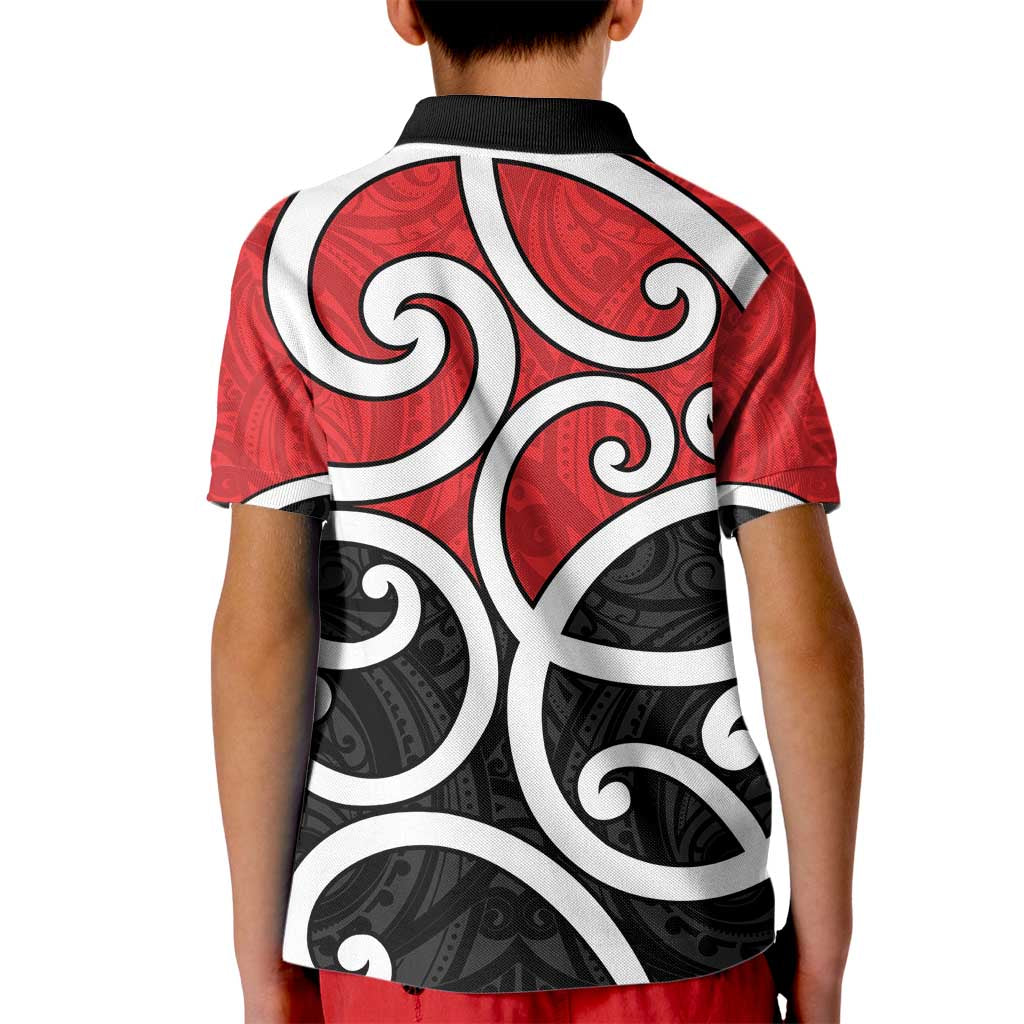 New Zealand Kid Polo Shirt Maori Koru Tino Rangatiratanga Color LT14 - Polynesian Pride