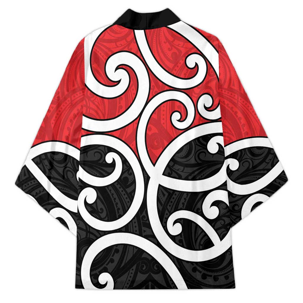 New Zealand Kimono Maori Koru Tino Rangatiratanga Color LT14 - Polynesian Pride