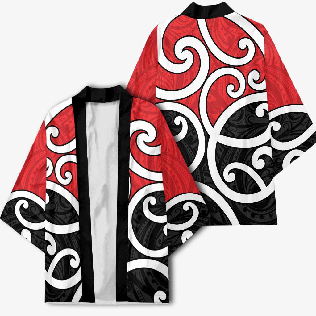 New Zealand Kimono Maori Koru Tino Rangatiratanga Color LT14 - Polynesian Pride
