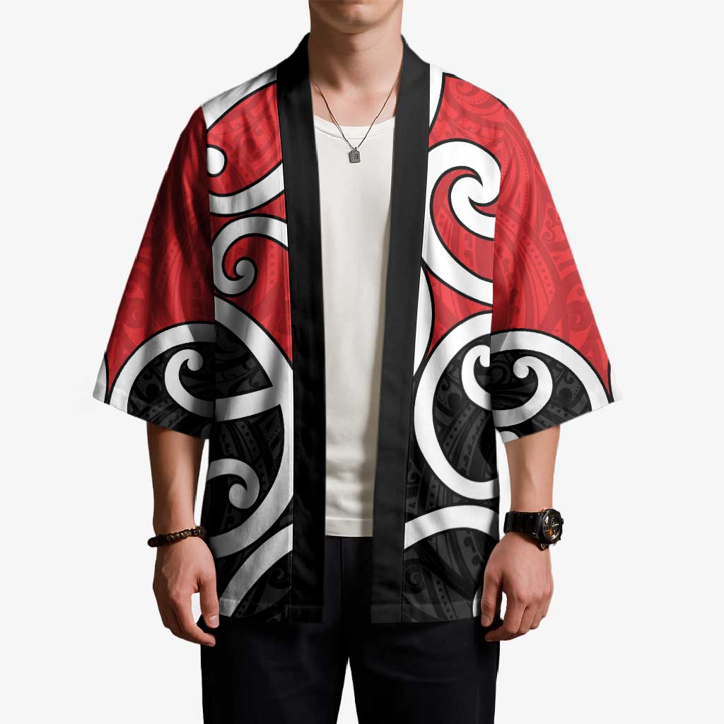 New Zealand Kimono Maori Koru Tino Rangatiratanga Color LT14 - Polynesian Pride