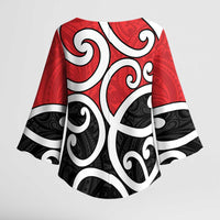 New Zealand Kimono Sleeve Blouse Maori Koru Tino Rangatiratanga Color LT14 - Polynesian Pride