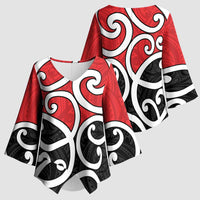 New Zealand Kimono Sleeve Blouse Maori Koru Tino Rangatiratanga Color LT14 - Polynesian Pride
