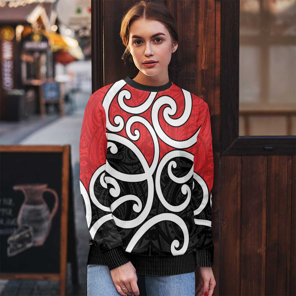 New Zealand Ugly Christmas Sweater Maori Koru Tino Rangatiratanga Color LT14 - Polynesian Pride