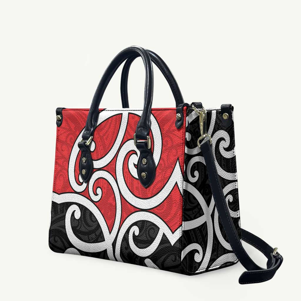 New Zealand Leather Bag Maori Koru Tino Rangatiratanga Color - Polynesian Pride