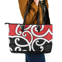New Zealand Leather Tote Bag Maori Koru Tino Rangatiratanga Color LT14 - Polynesian Pride