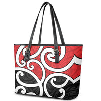 New Zealand Leather Tote Bag Maori Koru Tino Rangatiratanga Color LT14 - Polynesian Pride