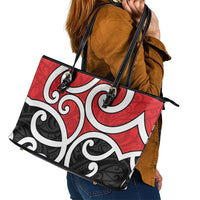 New Zealand Leather Tote Bag Maori Koru Tino Rangatiratanga Color LT14 - Polynesian Pride