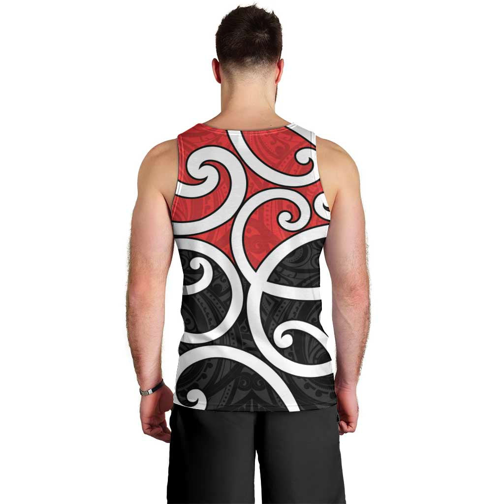 New Zealand Men Tank Top Maori Koru Tino Rangatiratanga Color LT14 - Polynesian Pride