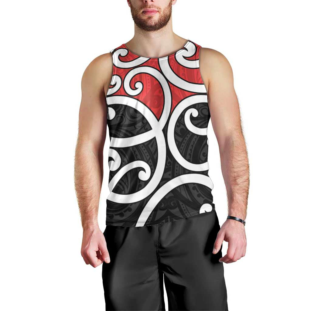 New Zealand Men Tank Top Maori Koru Tino Rangatiratanga Color LT14 - Polynesian Pride
