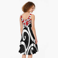 New Zealand Midi Dress Maori Koru Tino Rangatiratanga Color LT14 - Polynesian Pride
