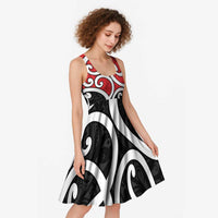 New Zealand Midi Dress Maori Koru Tino Rangatiratanga Color LT14 - Polynesian Pride
