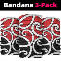 New Zealand Neck Gaiter Maori Koru Tino Rangatiratanga Color LT14 package One Size: 25*50cm Red - Polynesian Pride