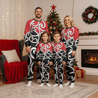 New Zealand Christmas Pajama Set Maori Koru Tino Rangatiratanga Color LT14 - Polynesian Pride