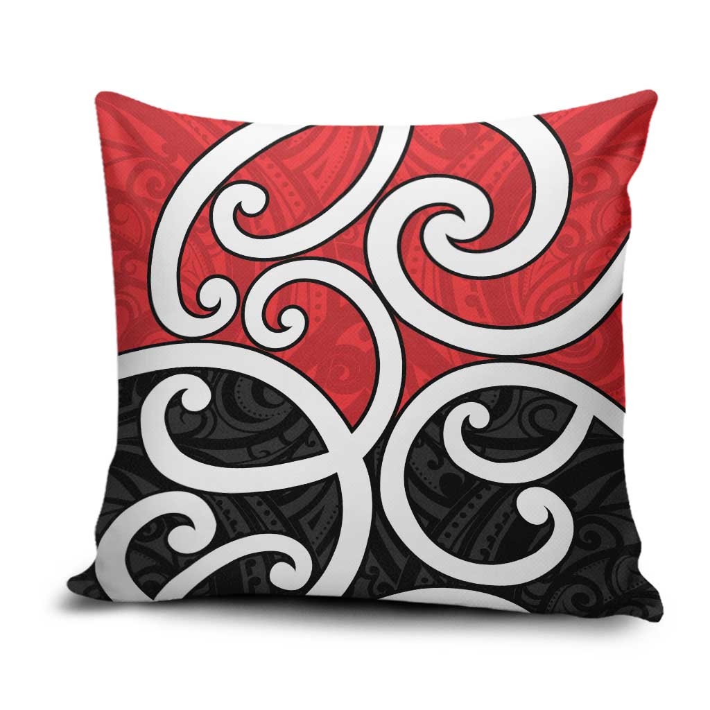 New Zealand Pillow Cover Maori Koru Tino Rangatiratanga Color LT14 Red - Polynesian Pride